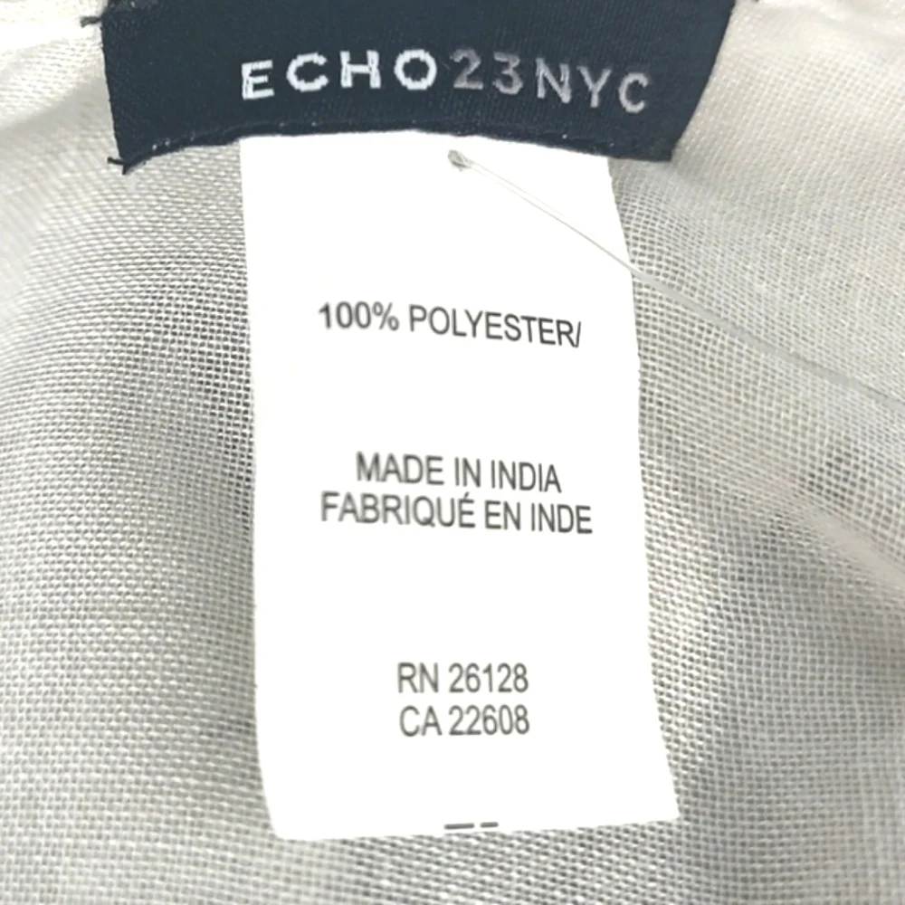 Echo 23 NYC Women's Grey Blue Floral Scarf One Size